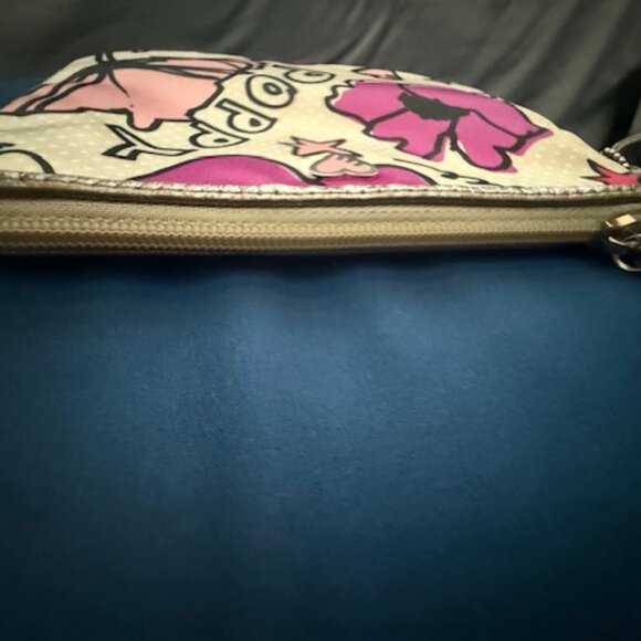 Vintage COACH WRISTLET PURSE KYRA POPPIES MULTICOLOR/ Silver RARE - Picture 4 of 4